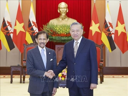 Party leader hosts Sultan of Brunei